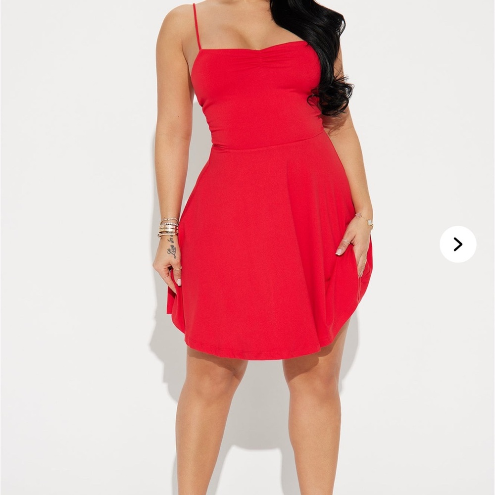 Fashion Nova Vibrant Red Mini Dress
